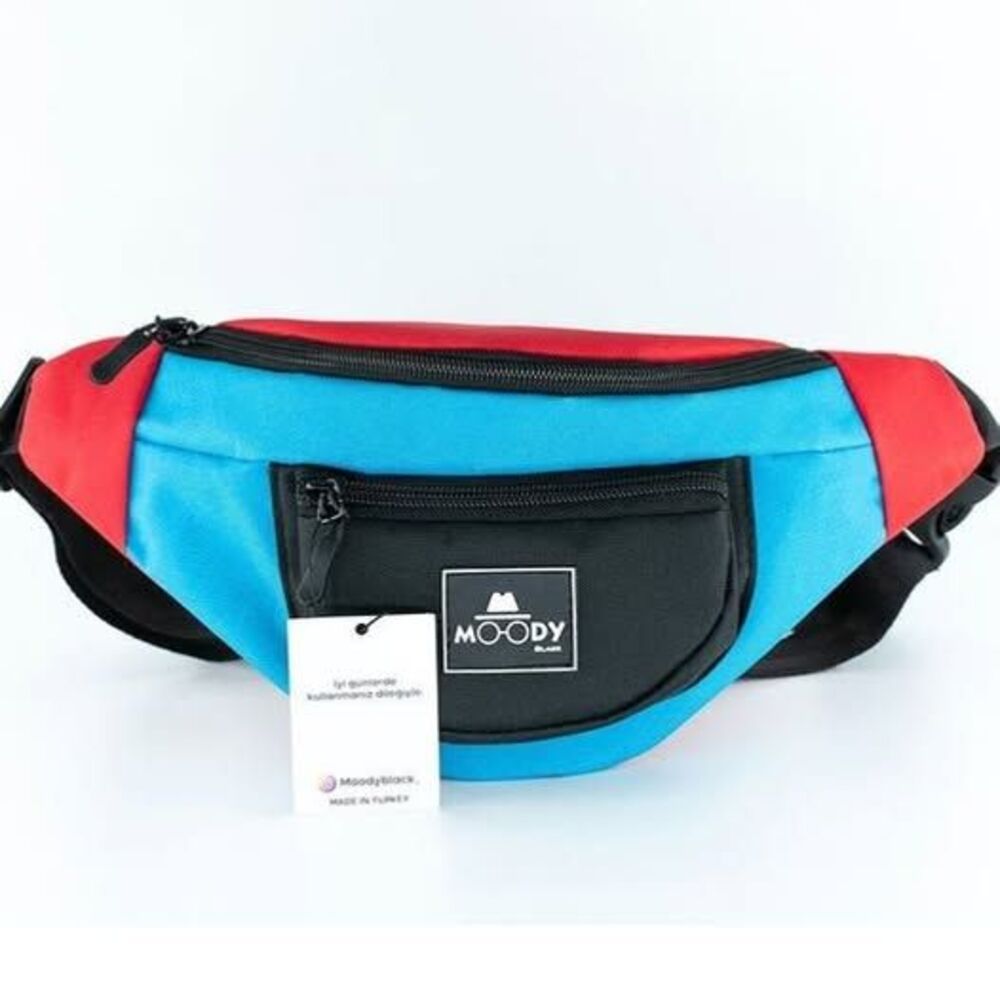 Rare Moody Black Unisex Adjustable Waist/Hip Fanny Pack Cross Body Moody Black